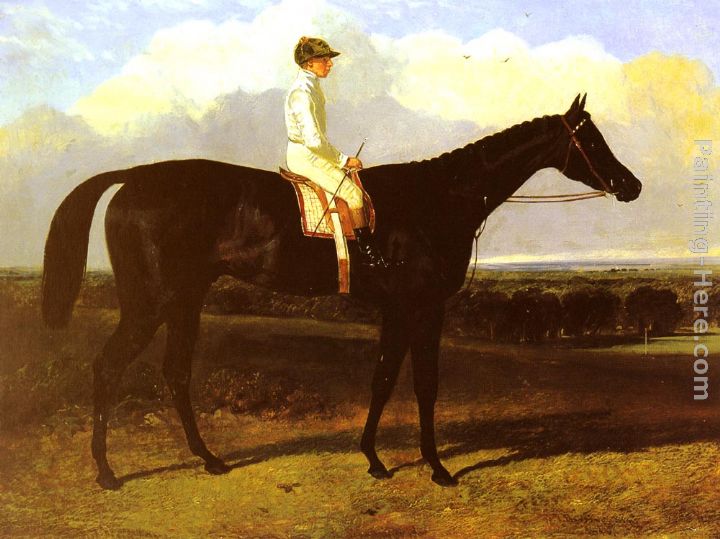 a drak bay Race Horse, at Goodwood, T. Ryder up painting - John Frederick Herring Snr a drak bay Race Horse, at Goodwood, T. Ryder up art painting